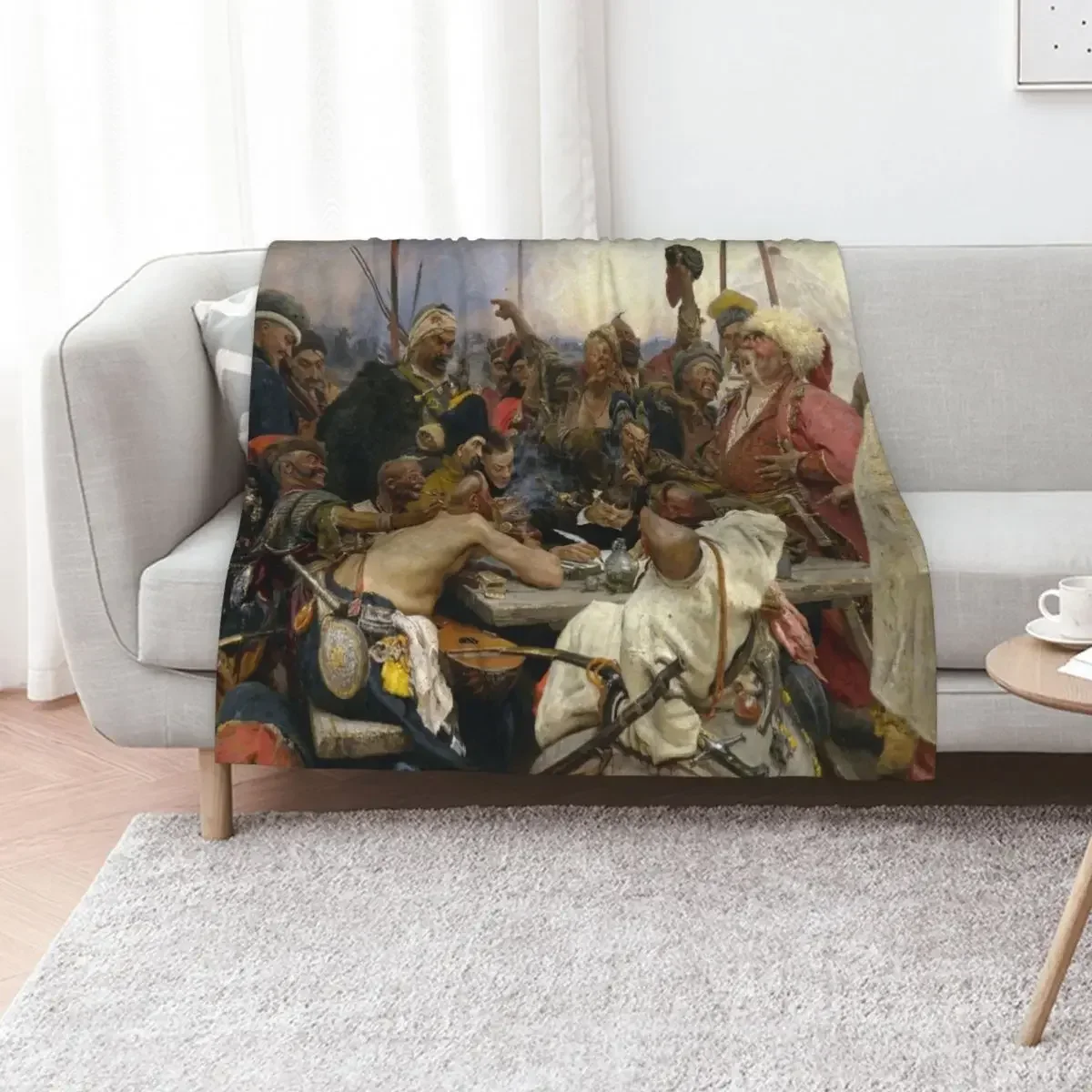 

Илья Репин: Ответ запорожских казаков султану Махмуду IV. Уютный аниме-плед с милым клетчатым дизайном для дома и дивана.