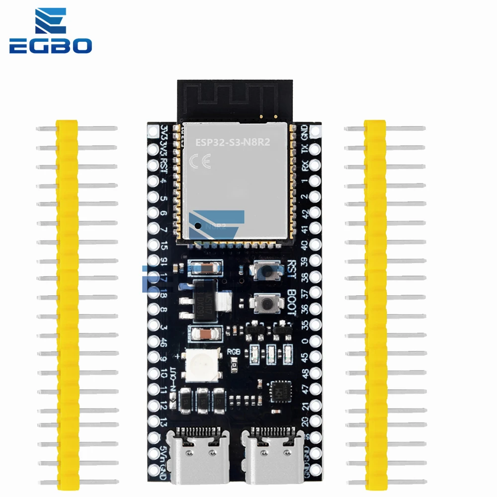Módulo sem fio ESP32, ESP32-S3-DevKitC-1, ESP32-S3, WiFi, Compatível com Bluetooth, BLE 5.0, Mesh Development Board, 1-5Pcs