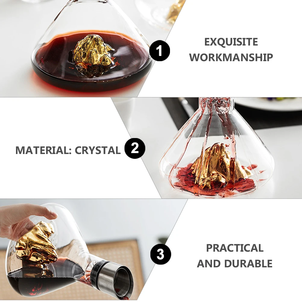 

Crystal Decanter Inclined Mouth Fast Whisky Home Decor Elegant Design Practical Function Transparent Texture