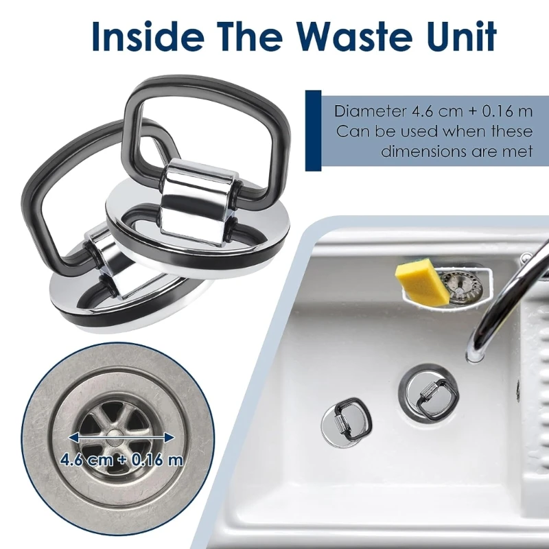 

2 шт. 4,6 см в диаметре, универсальная пластиковая пробка для раковины, сливная пробка, пробка для утилизации мусора для кухни,