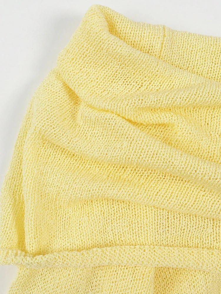 Nowości Jesień/Zima 2025 Styl Koreański Uniwersalny Sweter z Odkrytymi Ramionami, Dopasowany, Podkreślający Figurę, Luksusowy Wygląd, Długi Rękaw