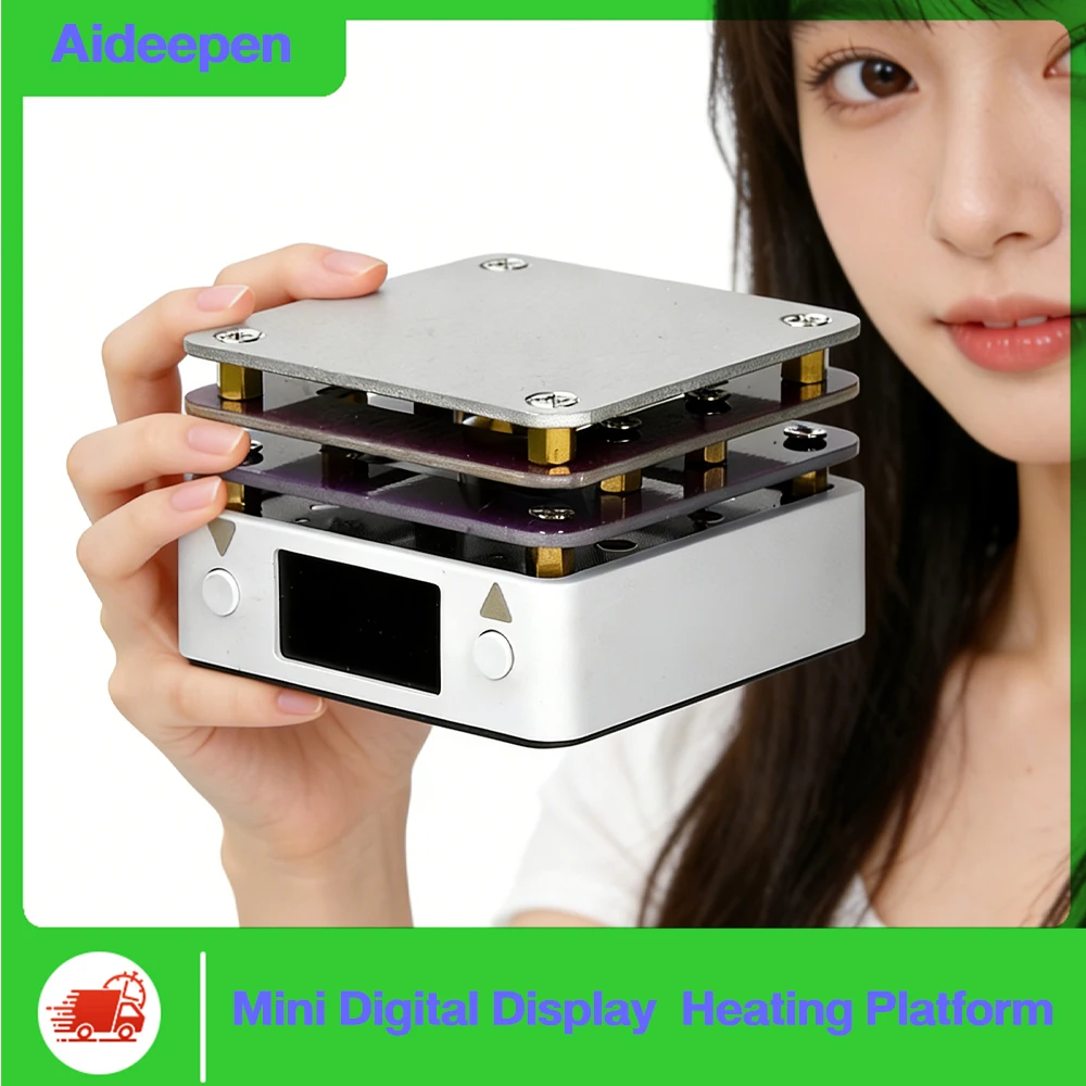 

PD 65W 20V Мини-цифровой дисплей Регулируемая нагревательная платформа 10-300 Порт Type-C с постоянной температурой для ремонта печатных плат