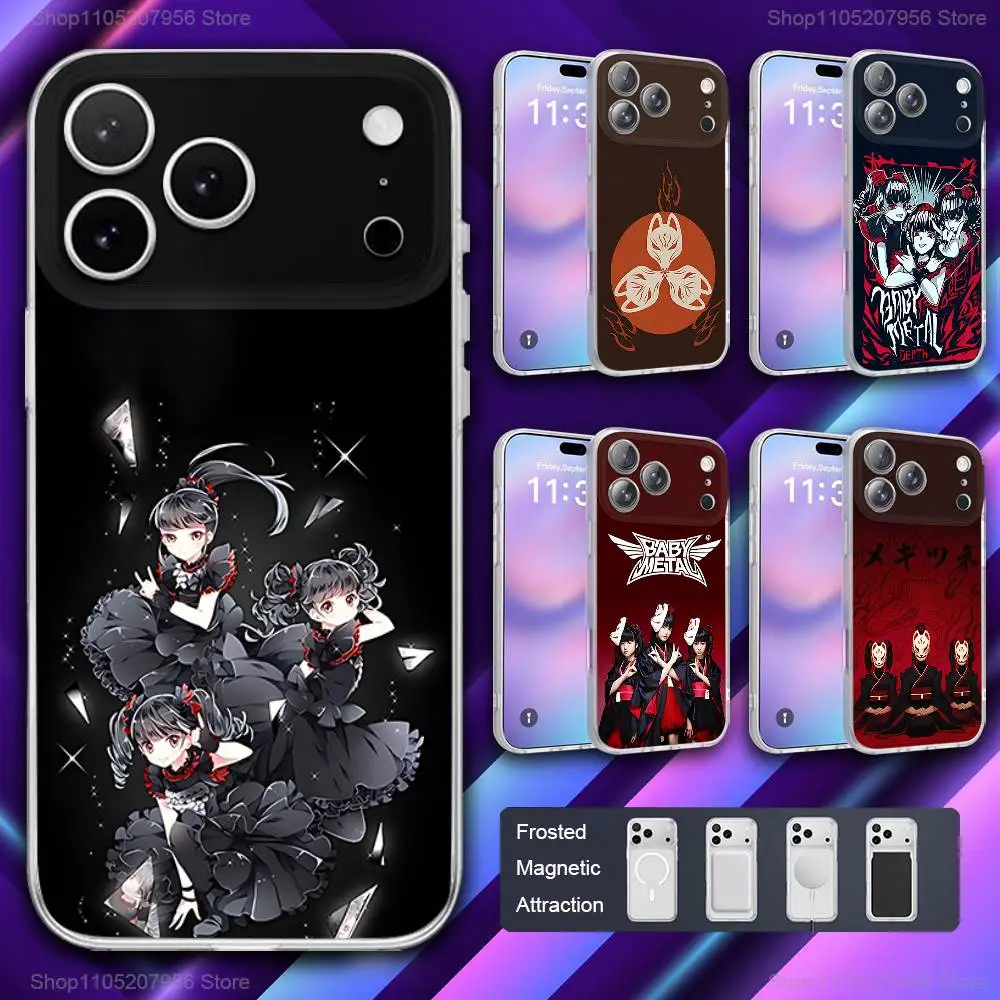 

B-Babymetal F-Forth For iPhone 11,12,15,14,13,17,16,Pro,Plus,E,Max,Air,Mini Magnetic Frosted Cover Phone Case