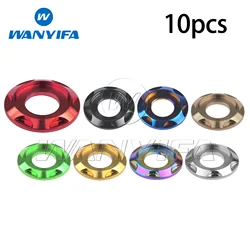 Wanyifa Titanium Gasket M5 M6 M8 M10 Washers Fancy Decorative Spacer for Bike Motorcycle Car 10Pcs