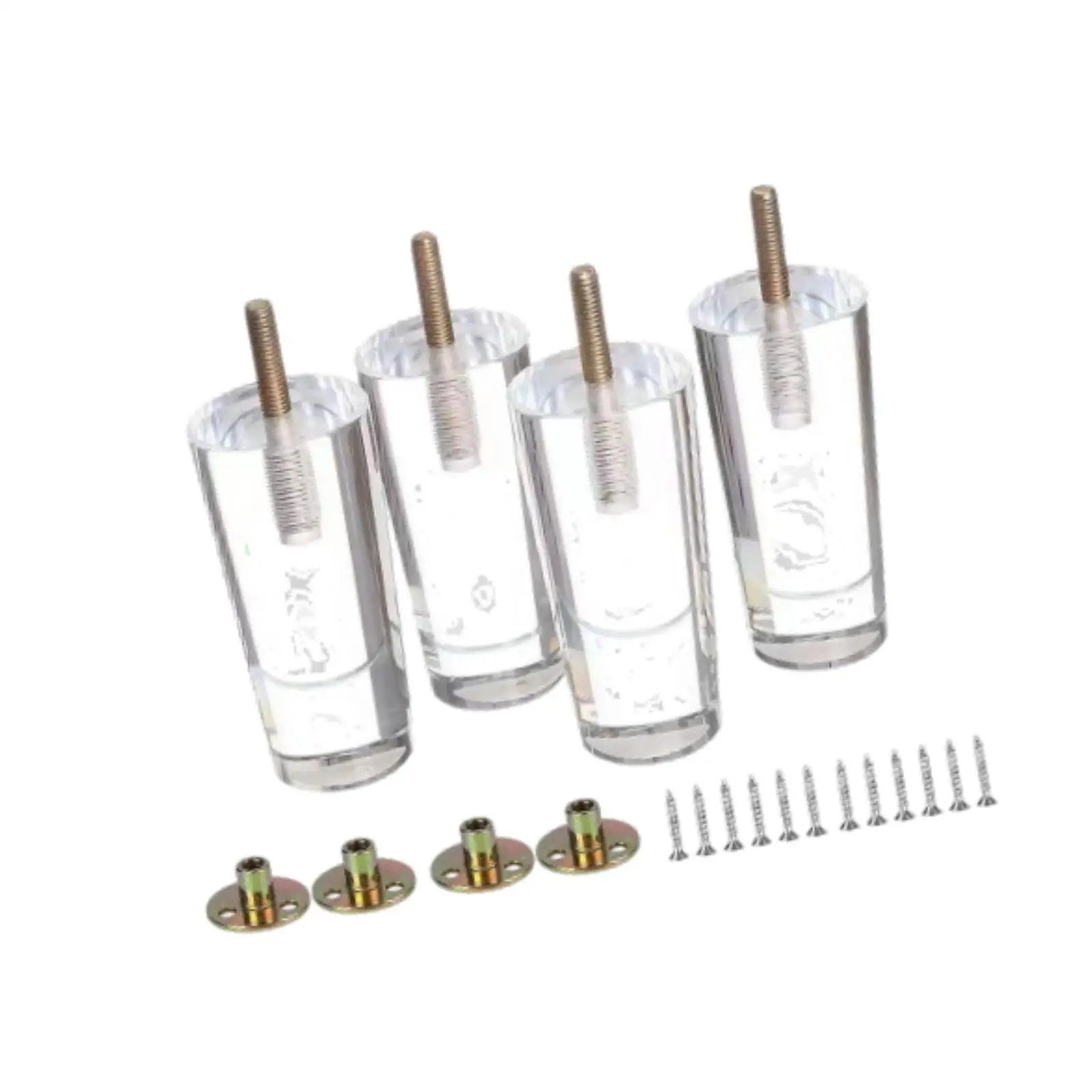 4Pcs Acrylic Sofa Legs Practical Table Support Legs for Bookcase Table Couch