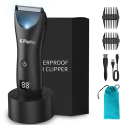 Intimate Pubic Hair Removal for Men Electric Groin Trimmer Male Shaver for Sensitive Areas Waterproof Safety Razor Body Hair