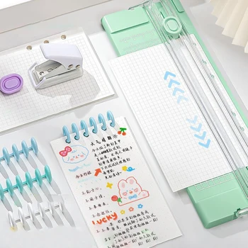 Cortador de papel corte bidirecional A4, Régua extraível para aparadores de fotos, Máquina de corte leve, Scrapbook