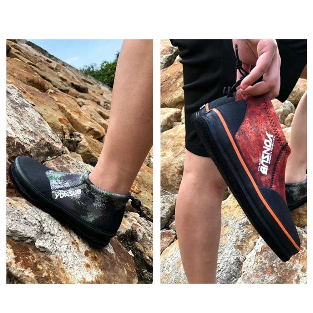 2 szt. Buty 5MM neoprenowe Self-lock Rock buty wędkarskie mężczyźni kobiety polowanie buty wędkarskie niskie buty wędkarskie z filcową podeszwą