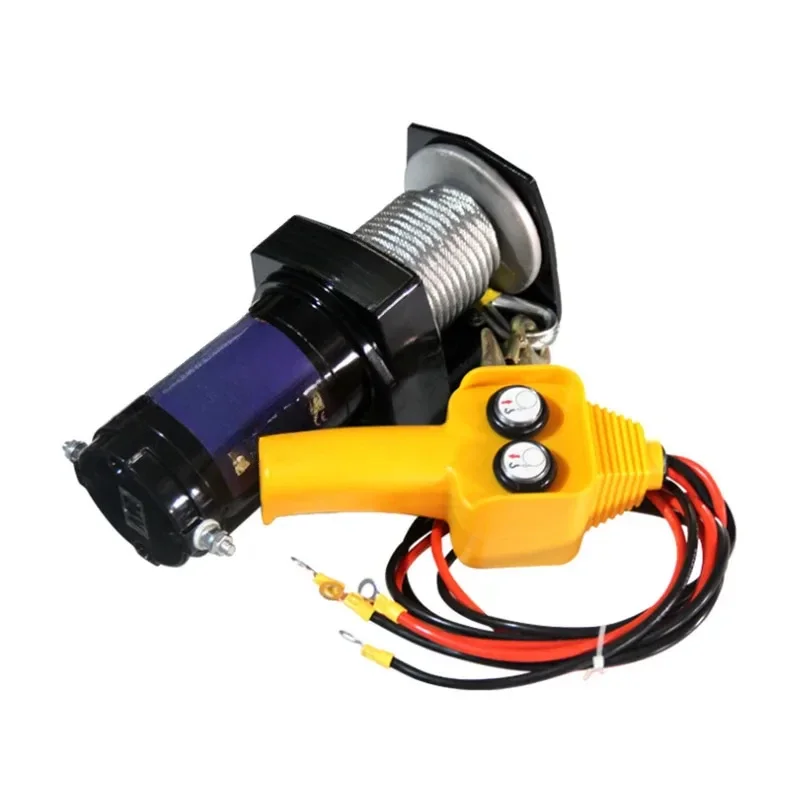 Car electric winch 12v24v car winch manufacturer wholesale off-road vehicle self-rescue electric winch traction hoist