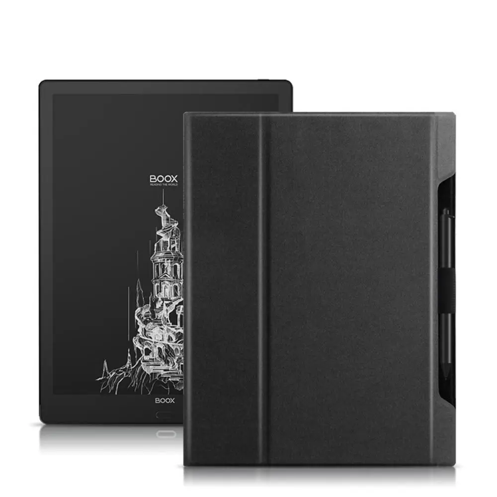 Premium Foldable E-Reader Case Paste Type with Pen Slot Back Cover Wear-resistant Anti-fall Folio Cover for Onyx BOOX Note5+