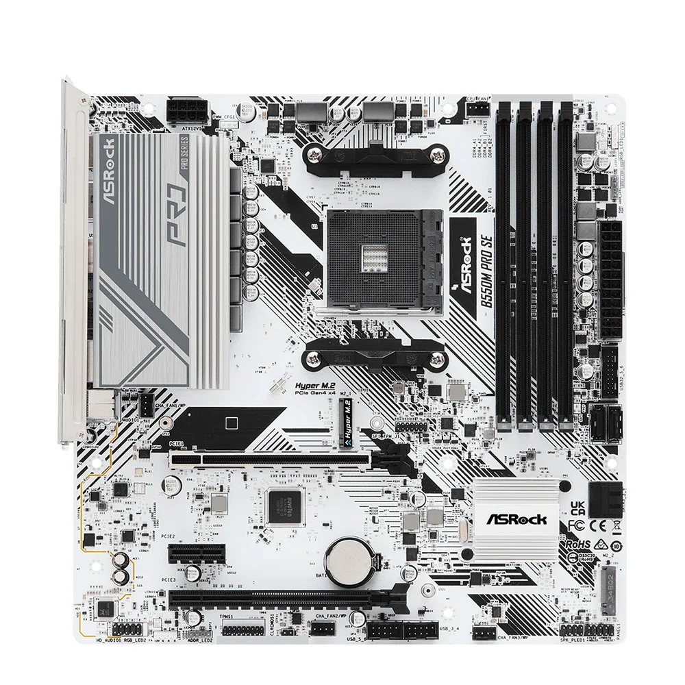 Asrock New B550M Pro SE Motherboard AMD B550 placa mae AM4 DDR4 128GB PCI-E 4.0 M.2 SATA III 4733+(OC)MHz USB3.2 PK AORUS ELITE