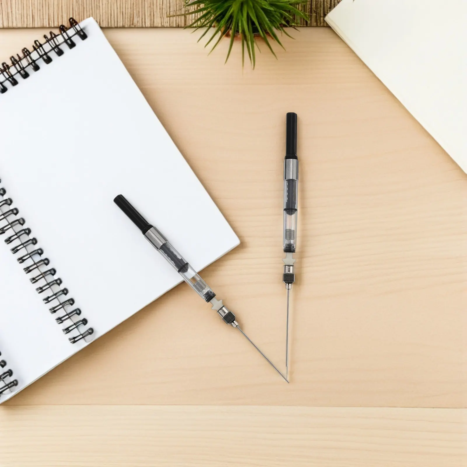 

20Pcs Fountain Pen Ink Syringe Filler Easy Assembly 3-Part Converter Blunt Tip Refill Syringe for European Standard Fountain