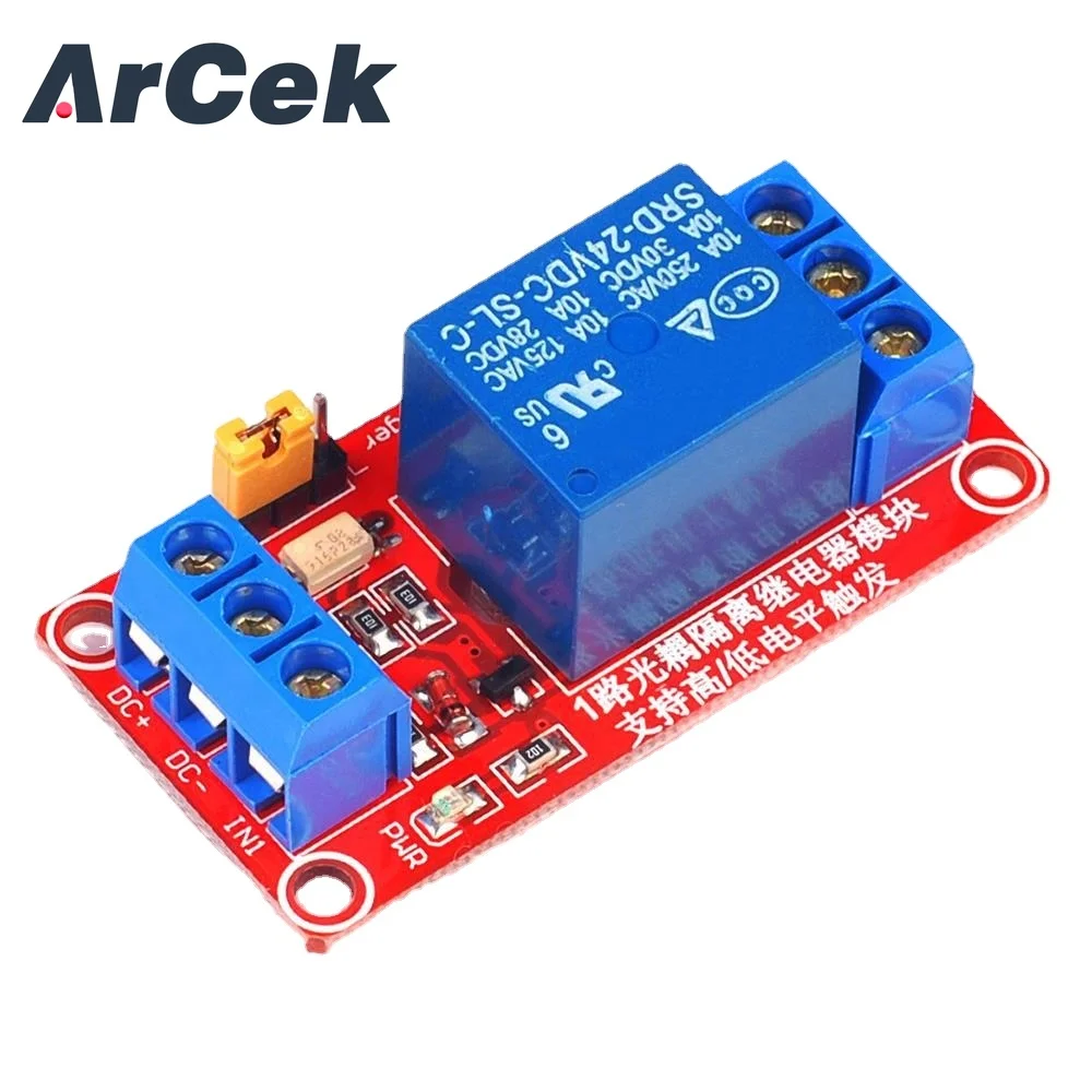 One 1 Channel 5V 12V 24V Relay Module Board Shield With Optocoupler Support High And Low Level Trigger Supply Module For Arduino