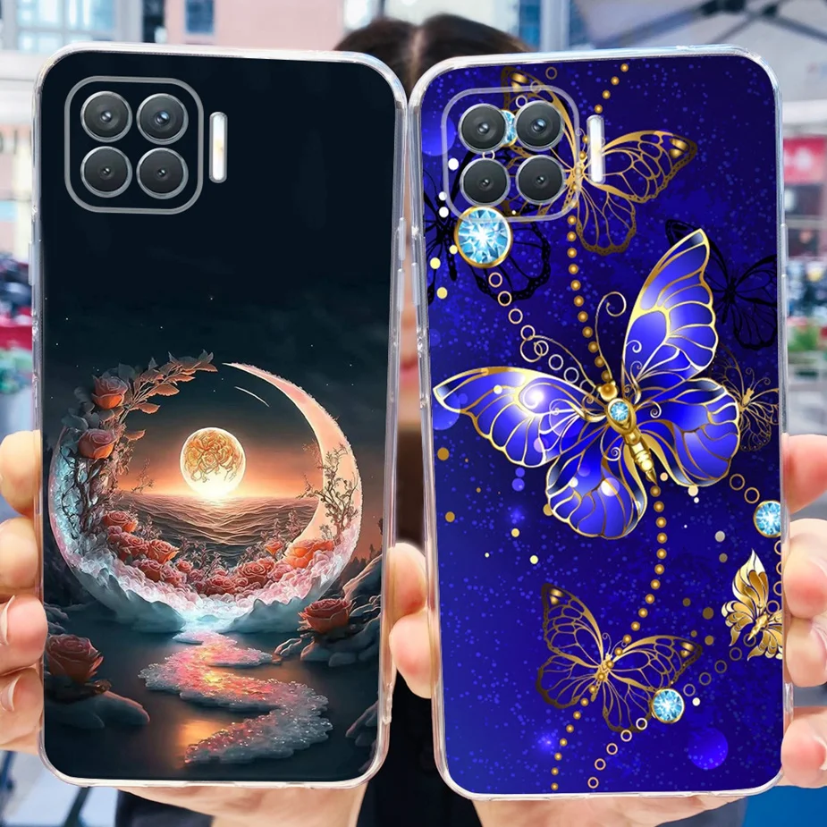 For Oppo Reno4 Lite Case Reno 4F 4Z Colorful Flowers Painted Cover Soft Silicone Phone Case For Oppo Reno4 F Z Reno 4 Lite Shell