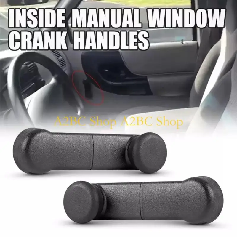 A2BC Black Car Door Window Crank Handle Replacement Part F37Z1023342A for F150 F250 F350 F450 F550 Models