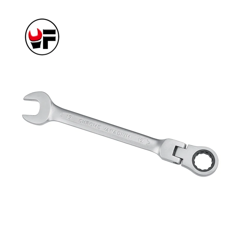 19mm Metal Flexible Head Ratchet Wrench Open End and Ring Combination Quick Universal Spanner Hand Tool