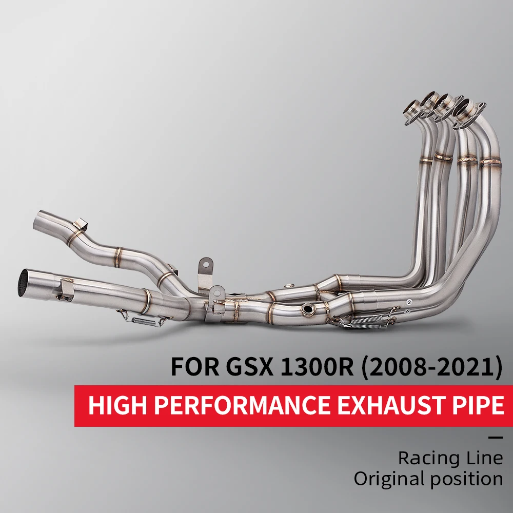 

Motorcycle Exhaust Muffler Header Front Link Pipe Escape For GSX1300R 2008 - 2021