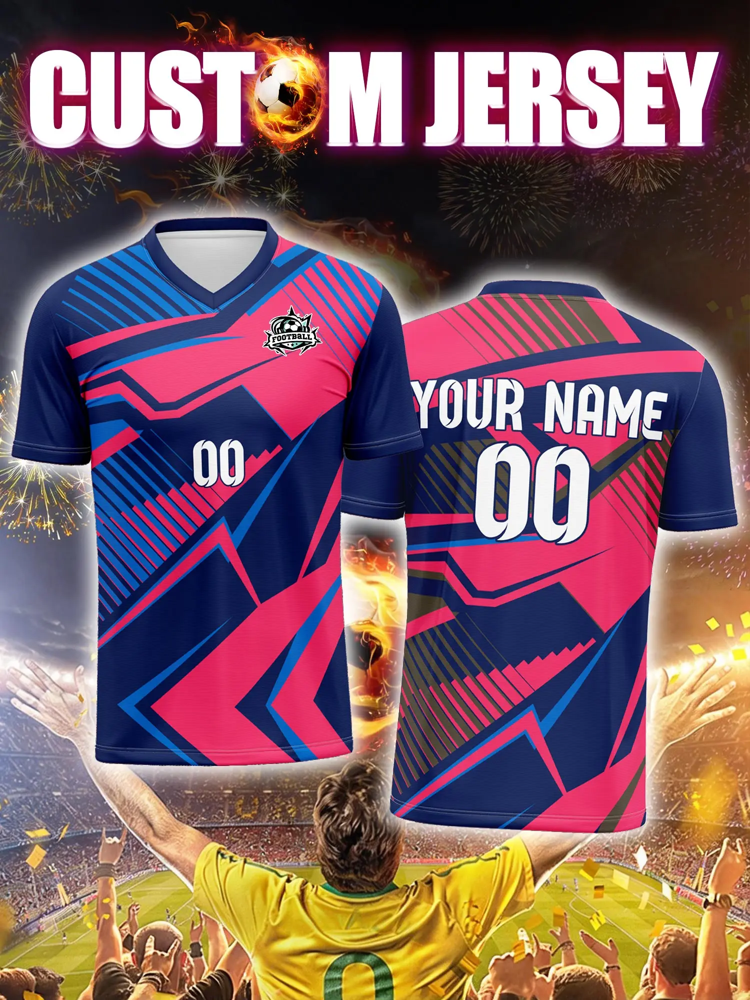 

Футболка для футбола с индивидуальным изображением, номером и именем, для тренировок, для любительских команд, для спортсменов.