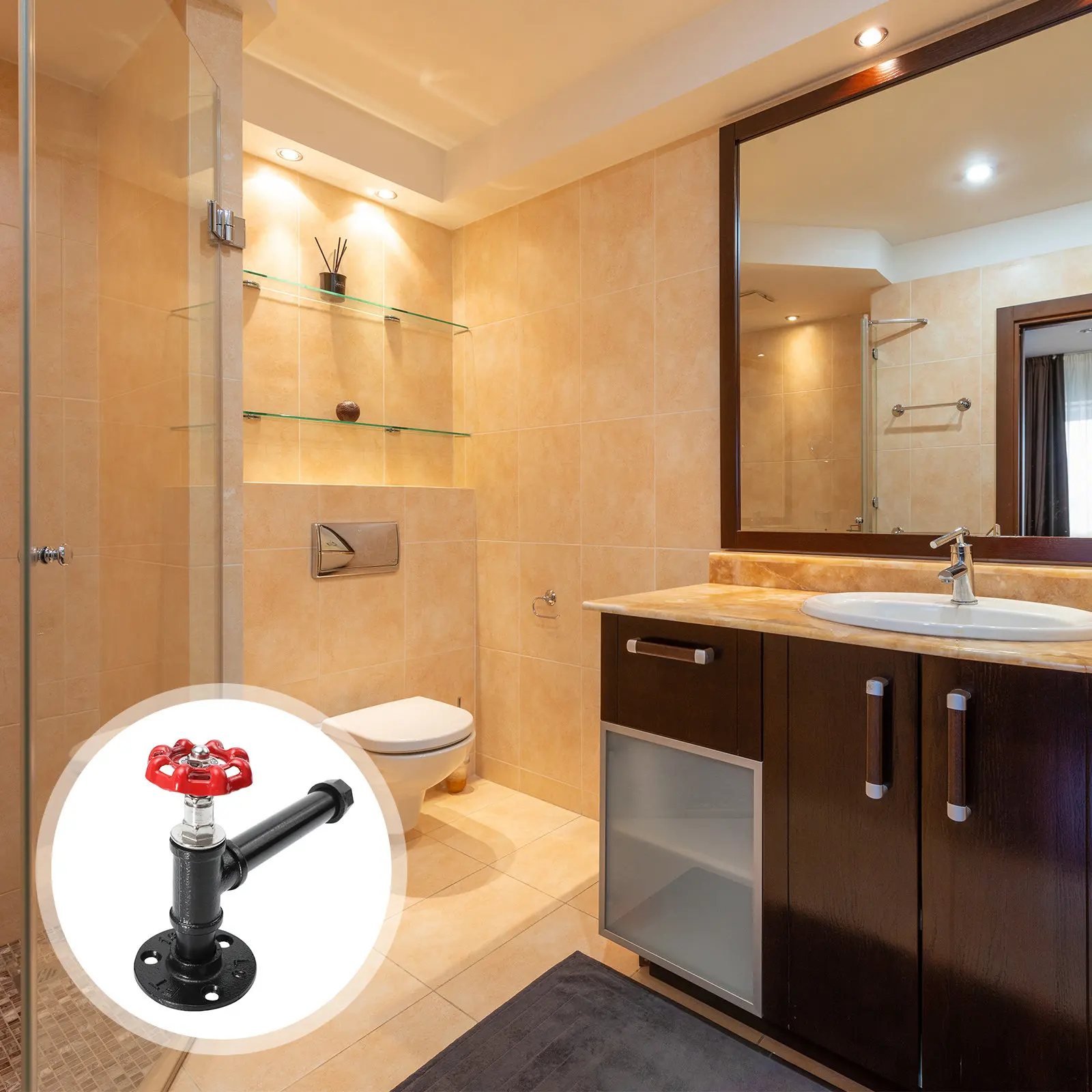 

1 шт. Ручка для шкафа в индустриальном стиле, винтажная, из кованого железа, в форме водопроводной трубы, для гардероба, мебельная фурнитура