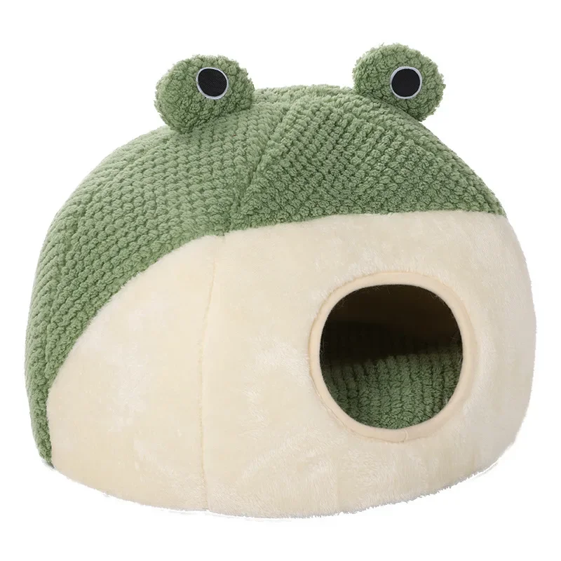 New Pet Nest Little Frog Series Cat Nest Warm Dog Nest Autumn and Winter House Nest Pet Bed  Cat Bed  Cat Hammock