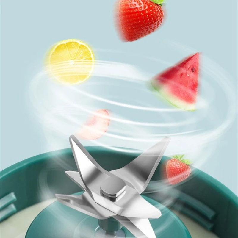 เครื่องปั่นน้ำผลไม้ถ้วยเครื่องผสมน้ำผลไม้2500มิลลิแอมป์ต่อ USB เครื่องปั่นน้ำผลไม้เครื่องปั่นผลไม้ขนาดพกพาสมูทตี้แบบชาร์จไฟได้สำหรับเล่นกีฬาในบ้าน