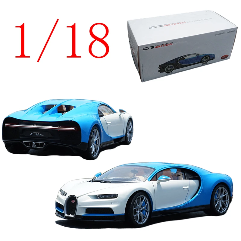 

WELLY Diecast 1/18 Scale Bugatti Alloy Model Cars Bugatti GTA Chiron Sports Car Play Vehicles Toys for Boys Gift Original Box