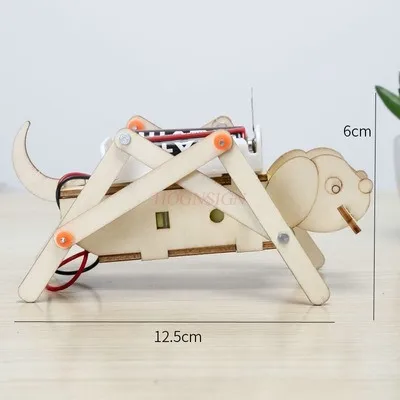 Science experiment diy bionic mechanical dog student science and technology small production crank connecting rod teaching aids
