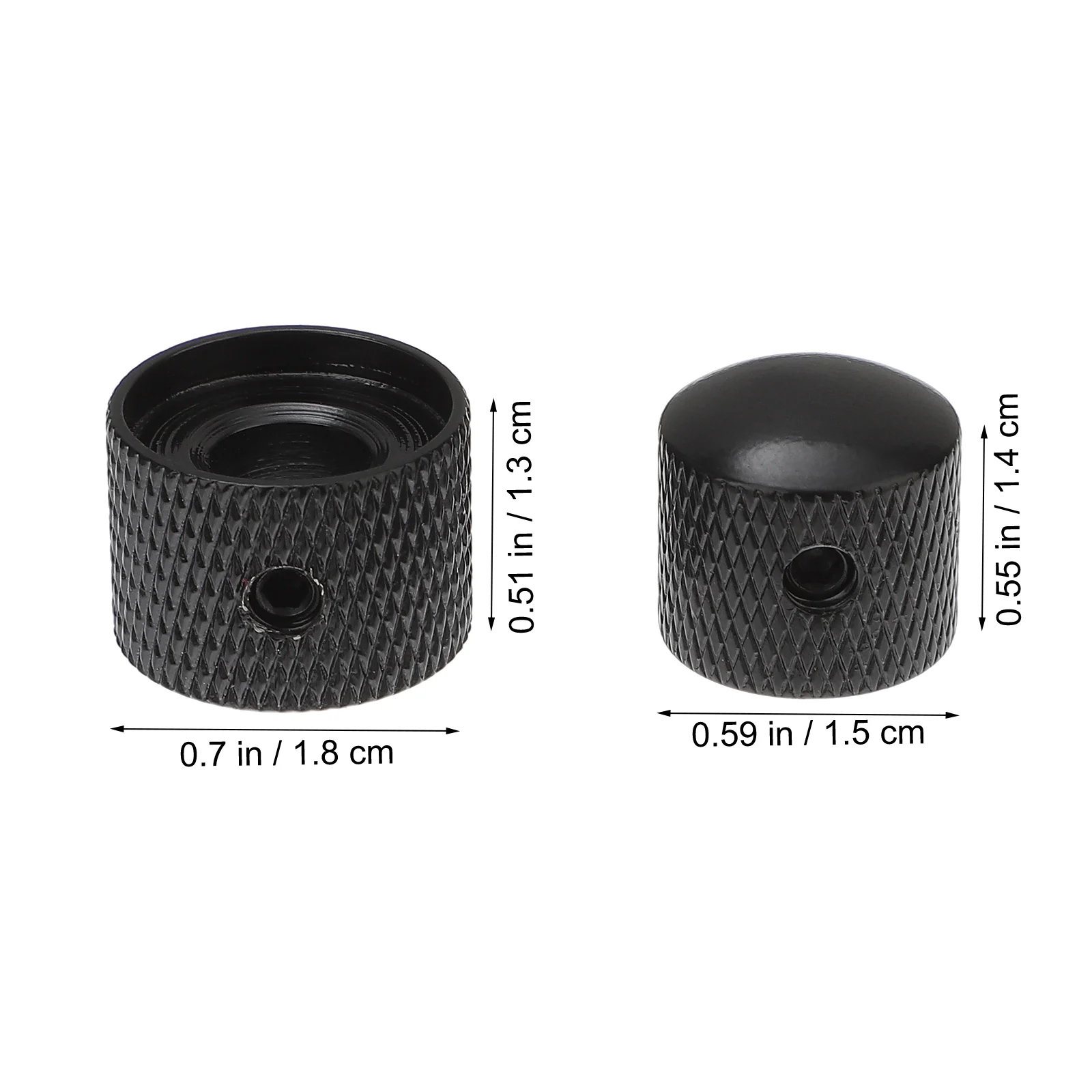 Dual Concentric Volume Tone Blend Control Control Knobs Domed Knobs with Key for Electric Guitar Bass (Black)