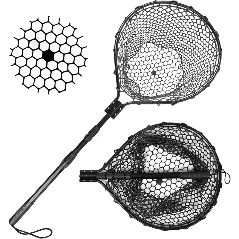 

Folding Landing Net,Collapsible Aluminum Pole Handle with Deep Net for Fishing,Big Fishing Net for Freshwater and Saltwater