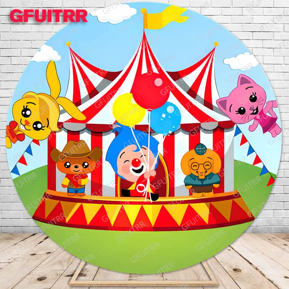 Circle Plim Plims Round Backdrop Birthday Decoration Party Photo Round Photography Background Cylinder Cover Baby Shower