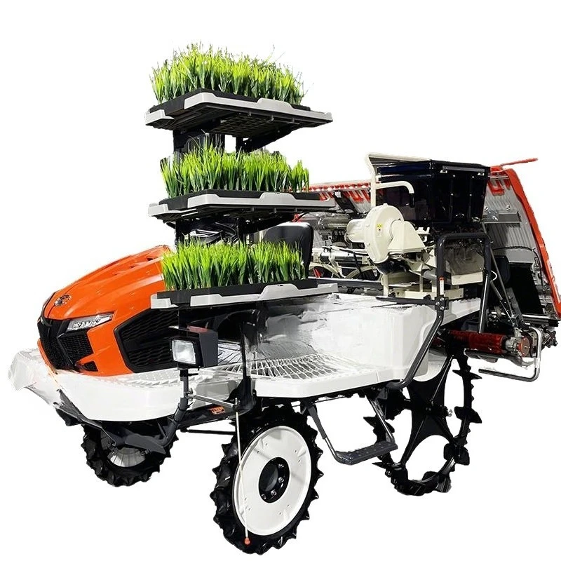Rice transplanter Ride-on agricultural paddy field automatic rice four-stroke seedling transplanter