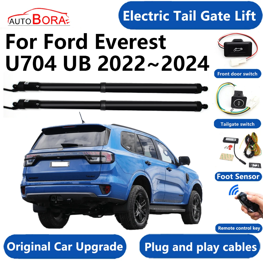 AutoBora-sistema de elevación de puerta trasera eléctrica para coche, Kit de puerta trasera eléctrica, abridor automático de puerta trasera para Ford Everest U704 UB 2022 ~ 2024