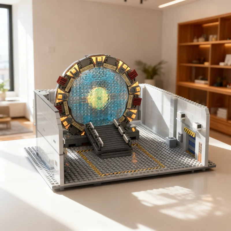 1545pcs MOC Stargate SG1 - Gate Room Model Building Blocks Architecture Christmas Gift Toy Display DIY Education Assemble Craft