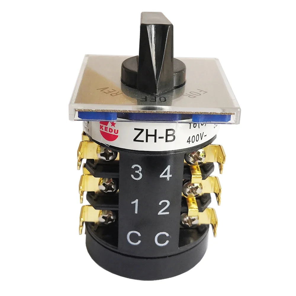 ZH-B 250V-400V 16(8)A Industrial ON-OFF-ON Universal Switches Change-over Switch Permutator for Control Motor Reverse Direct