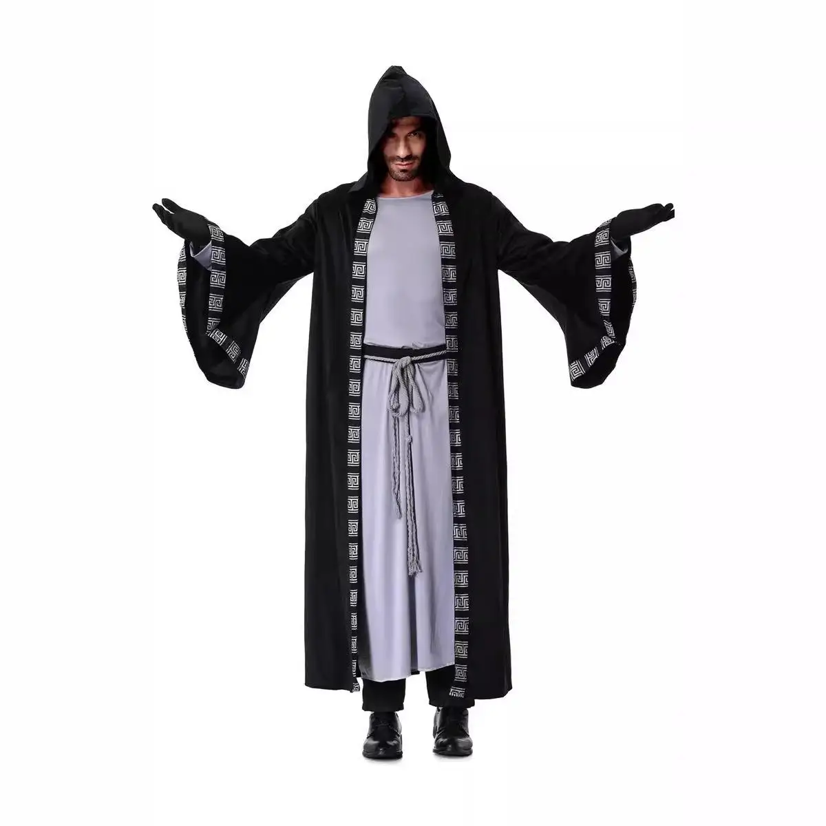 Loween sorcière Cosplay longue Robe moyen-orient arabe prêtre M sorcière Pirate jeu de rôle Costume hommes Faion tendance