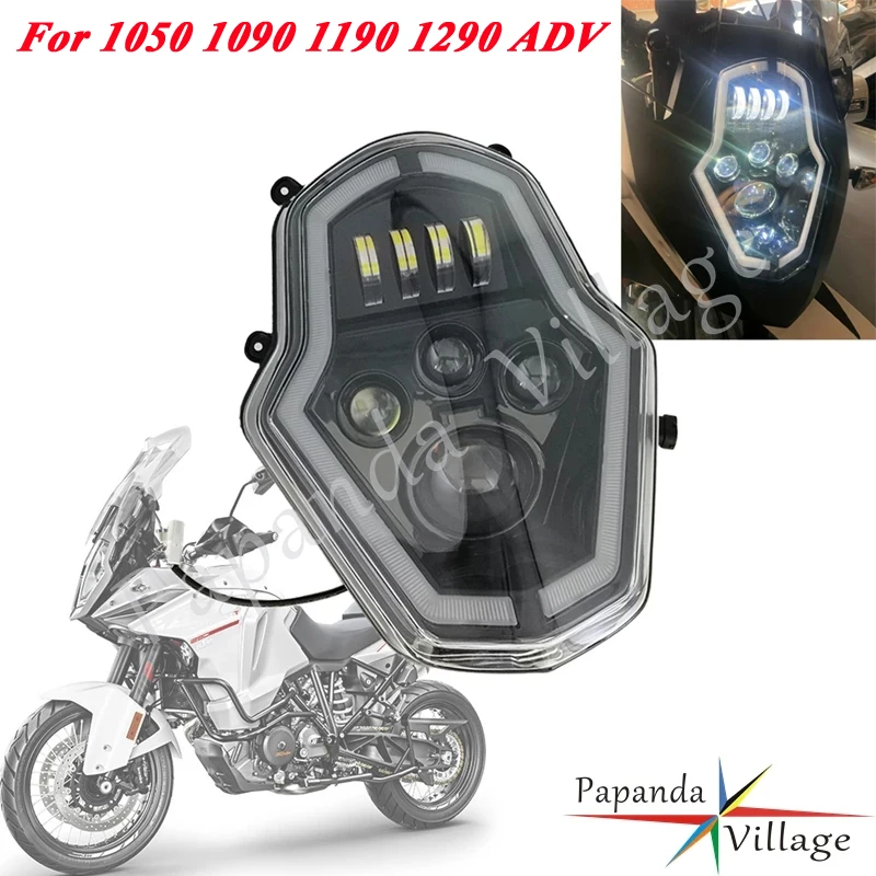 

For 1190 1050 1090 1290 ADV 2015-2018 Adventure Motorcycle LED Headlight Projection Assembly Daytime Running Light Hi/Lo Beam