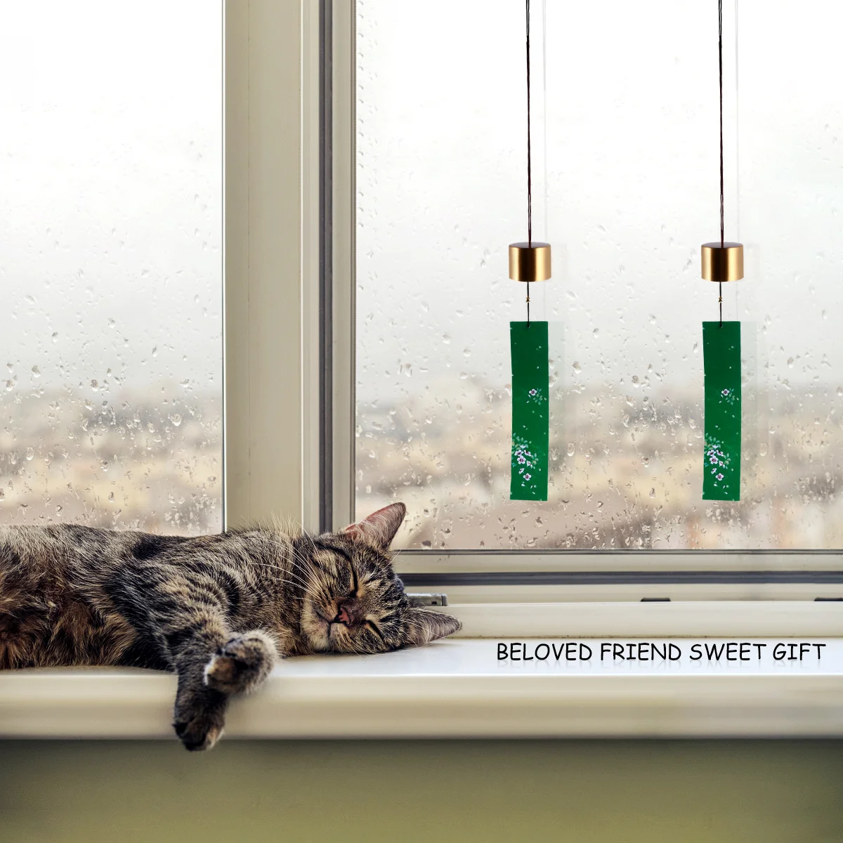 

1Pcs Japanese Style Copper Windbell Pendant Wind Chime for Garden Patio Balcony Office Relaxation Decorative Gift