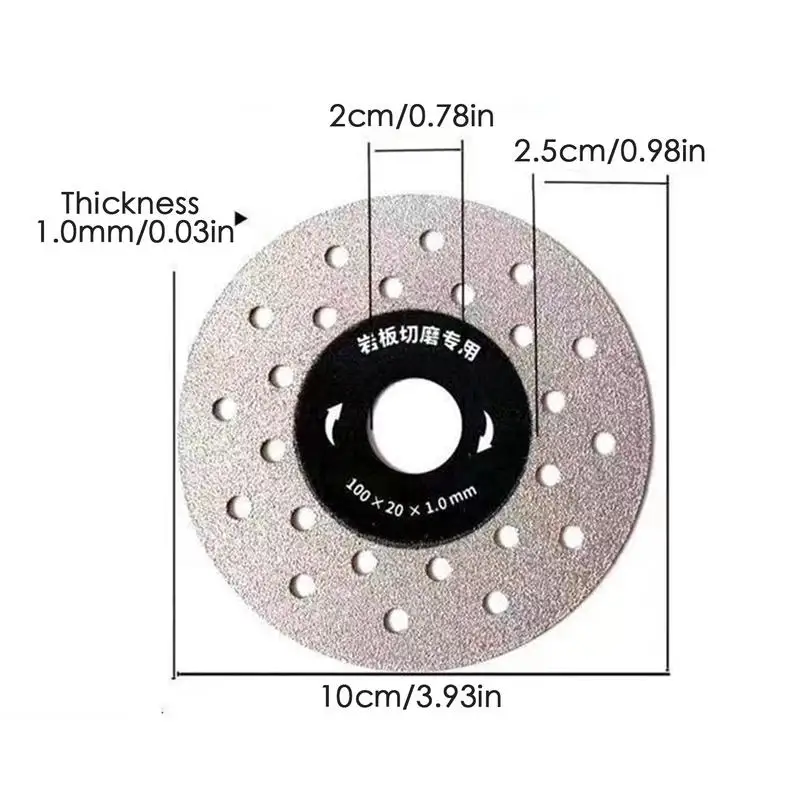 New Porous Widened Rock Slabs Cutting Disc 100mm Slate Flat Grinding Cutting Blade 3.94 Inch Cutting Blade For Stone Ceramic ﻿