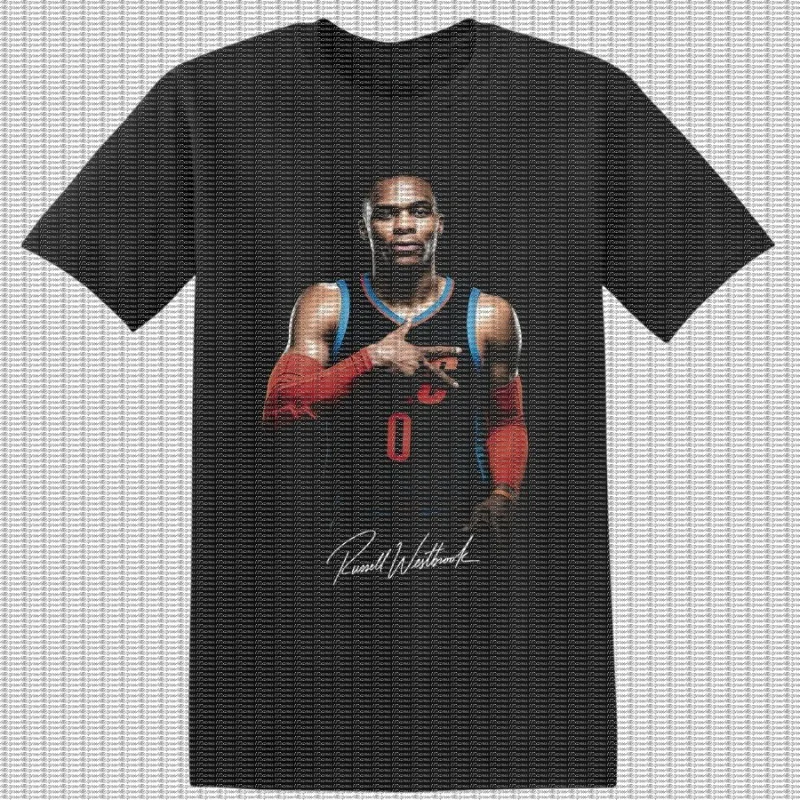 Hall of Fame Basketball Figure Large Print Black Short Sleeve T-shirt, Historical 75 Retro Star Portrait Fan Half Sleeve