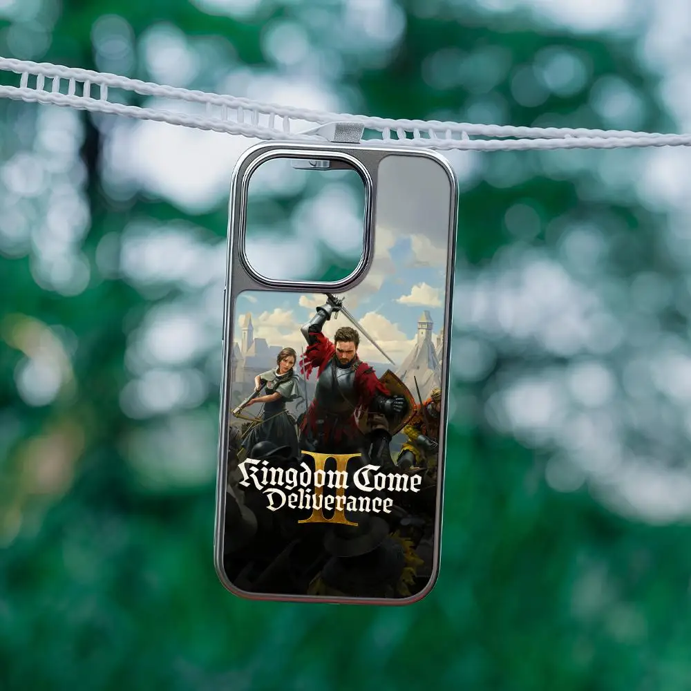 K-Kingdom Come D-Deliverance II Phone Case For iPhone 17 16 15 14 13 12 Pro Max Plus HD Metal Frame Carbon Fiber Hard Shell view 5