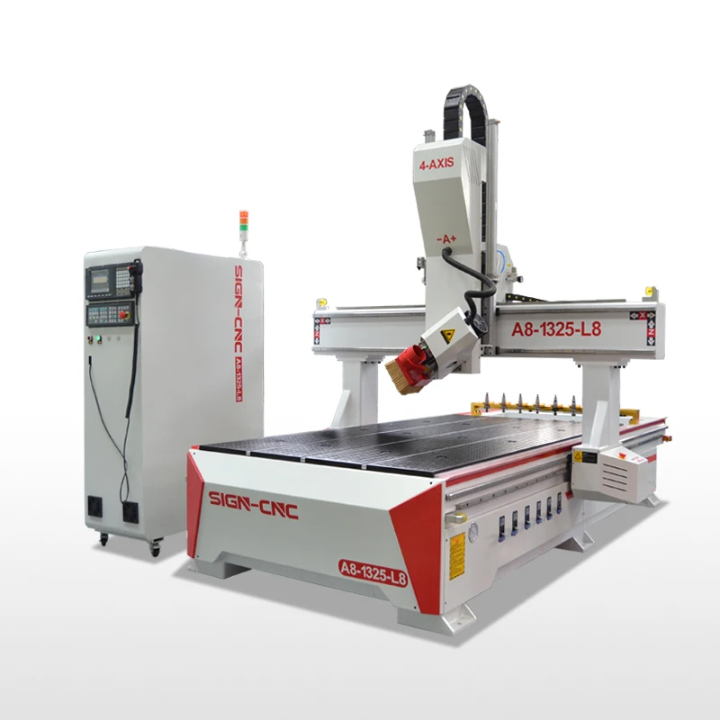 Woodworking Atc CNC Router 3 Axis 4 Axis 4*8FT 3D Wood Carving Milling CNC Router Machine for Wood