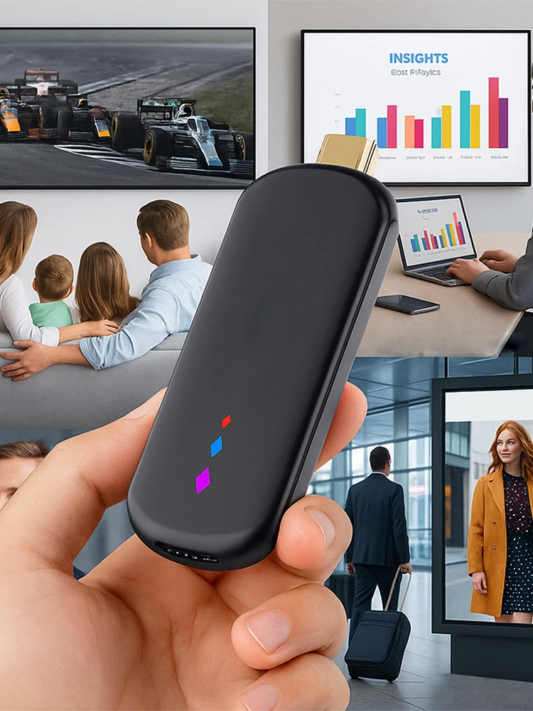 جهاز Android 14 2G 16G Mini TV Stick مع جهاز التحكم عن بعد ومشغل الوسائط المتدفق رباعي النواة TV Box لـ Netflix Hulu Flixster Youtube