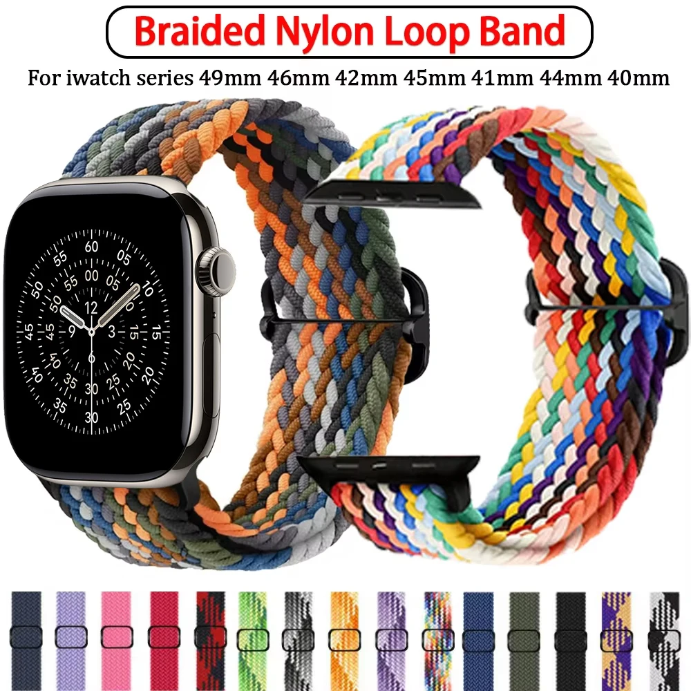 

Nylon Band for Apple Watch 11/10 46mm 42mm Ultra 3 2 49mm 9 8 7 45mm 41mm Breathable Belt iwatch Series 6 5 SE 3 44mm 40mm Strap