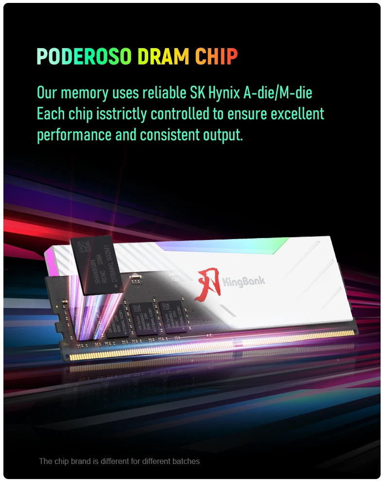 KingBank DDR5 RGB RAM (16GBx2) (32GBx2) 6000MHz 6400MHz 6800MHz