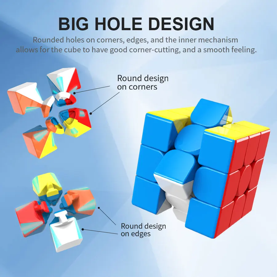 Cube magique à torsion rapide 3x3x3, puzzle anti-stress, jeu professionnel de vitesse lisse, jouet pour enfants, cadeau