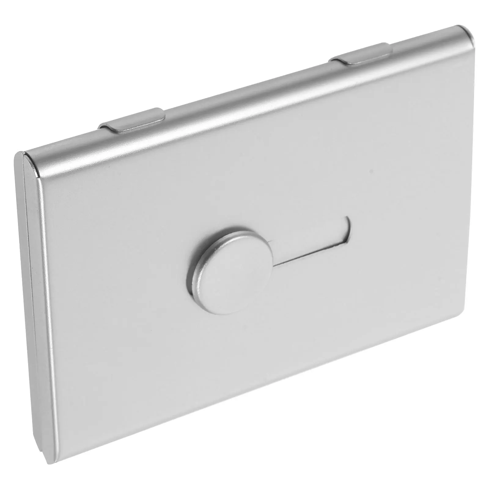 Business Card Holder Aluminum Alloy Mini Briefcase Design Slide Out Metal Card Case Portable Cards Organizer Office