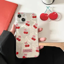 Bowknot Cherry Case For Vivo V30 V40 Pro V27E V25E V29 Lite V30E Y22 Y31 Y33 Y35 Y38 Y51 Y56 Y78 Y18S Y27 Y58 Y28 Y03 Y18 Cover