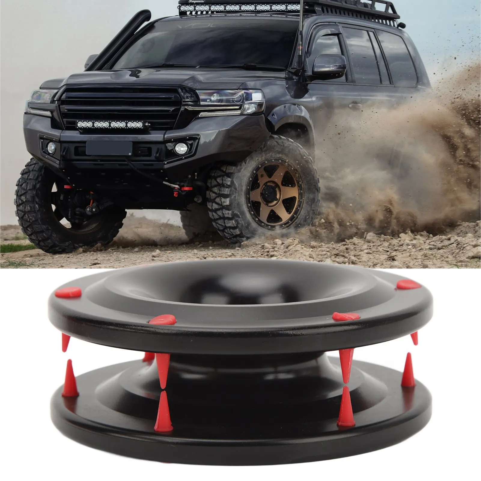 Rope Retention Pulley 22000lbs Heavy Duty Winch Snatch Recovery Ring for 12mm Diameter Rope for SUV ATV Trunk Off Road Towing