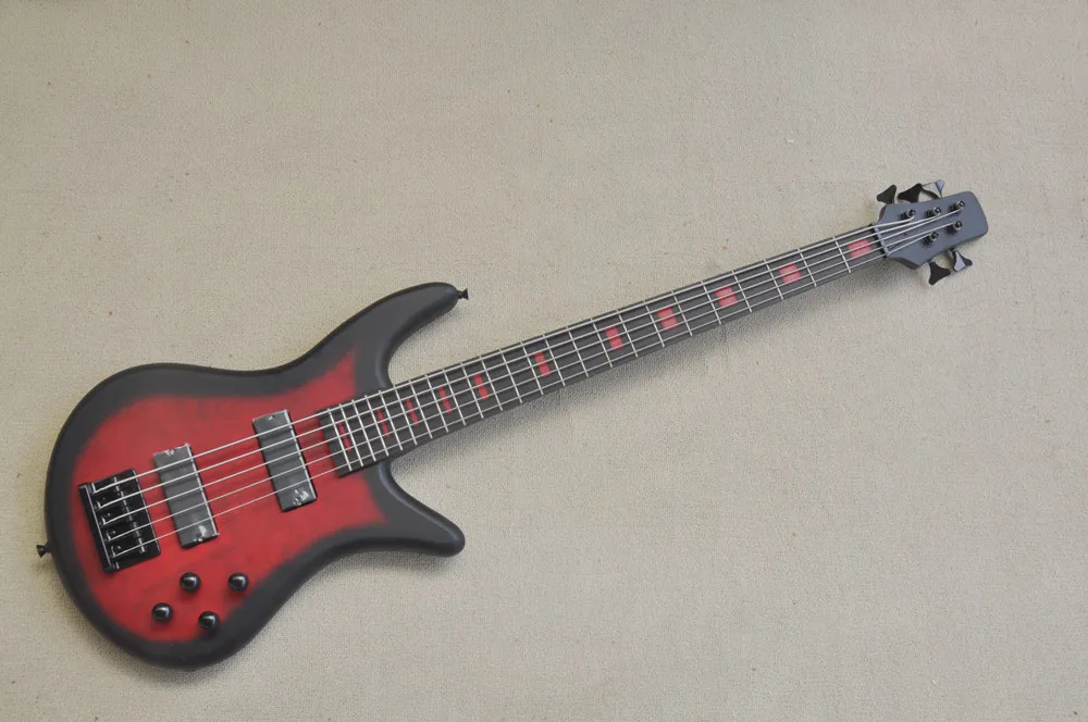 5 Strings Electric Bass Guitar with Rosewood Fingerboard,Black Hardware,Provide Customized Service