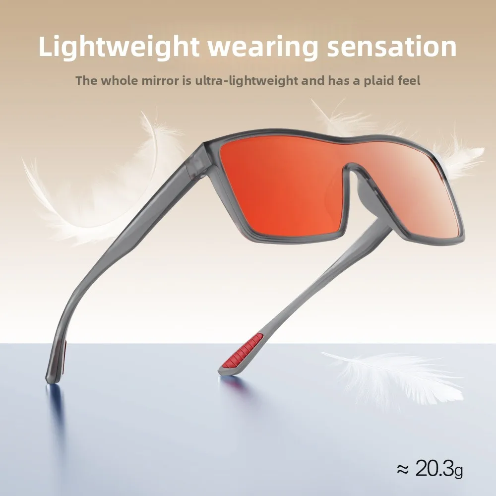 

New TR90 Outdoor Polarized Driving Sunglasses Mountaineering Cycling Windproof Sunscreen Fashion One-piece Sunglasses